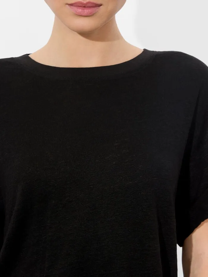 Alice Olivia TOPS WOMEN EVAN OVERSIZED TEE Black