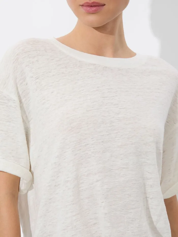 Alice Olivia TOPS WOMEN EVAN OVERSIZED TEE Off White