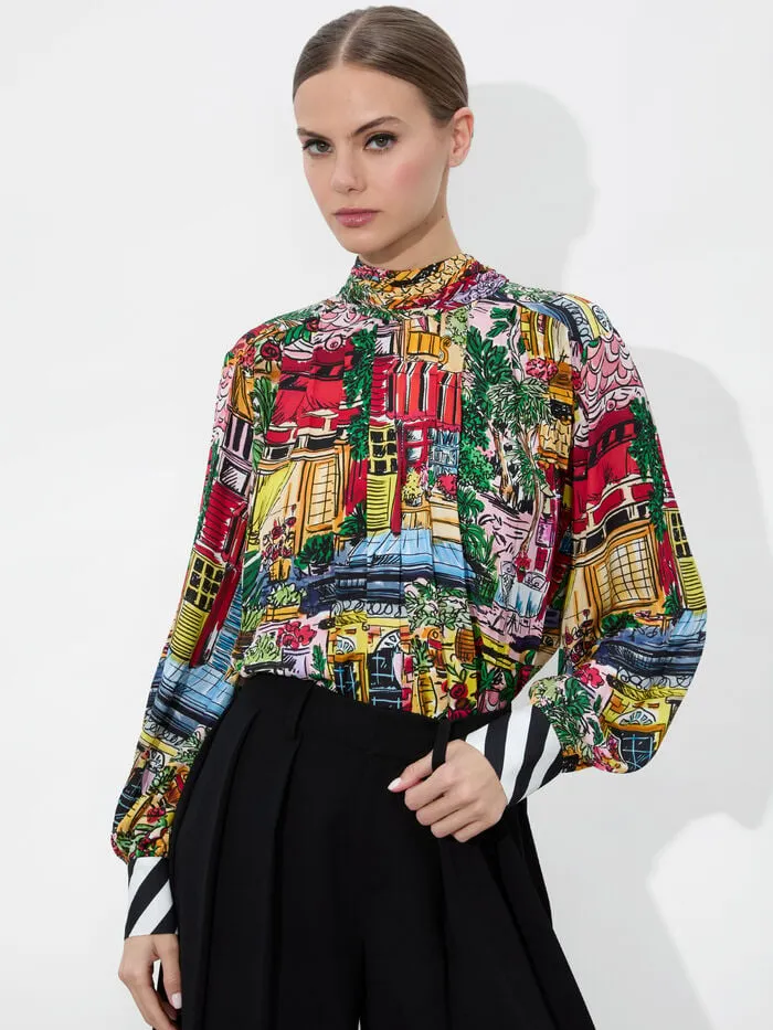 Alice Olivia TOPS WOMEN GERTRUDE BLOUSE Vacation Dreams