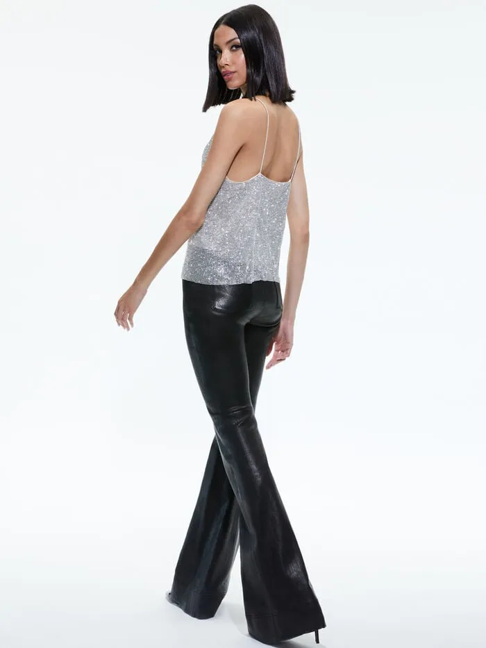 Alice Olivia TOPS WOMEN HARMON CRYSTAL TANK Silverandchainmail