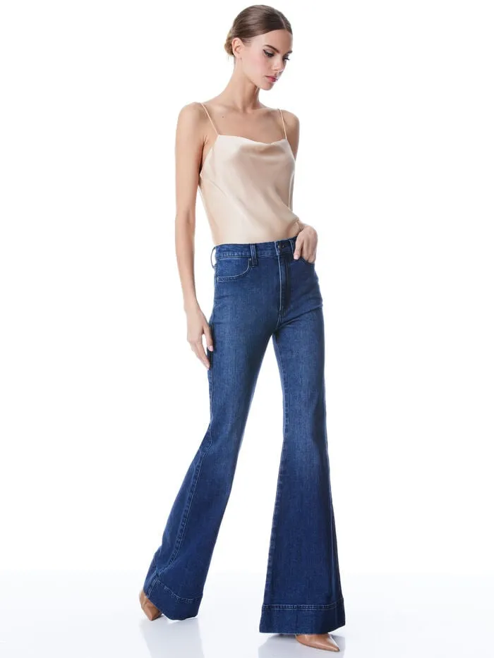 Alice Olivia TOPS WOMEN HARMON SLIP TANK Almond