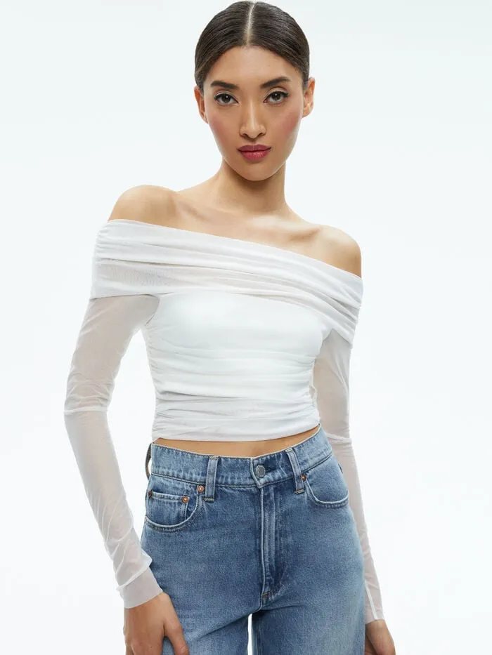 Alice Olivia TOPS WOMEN ISADOLA TOP Off White