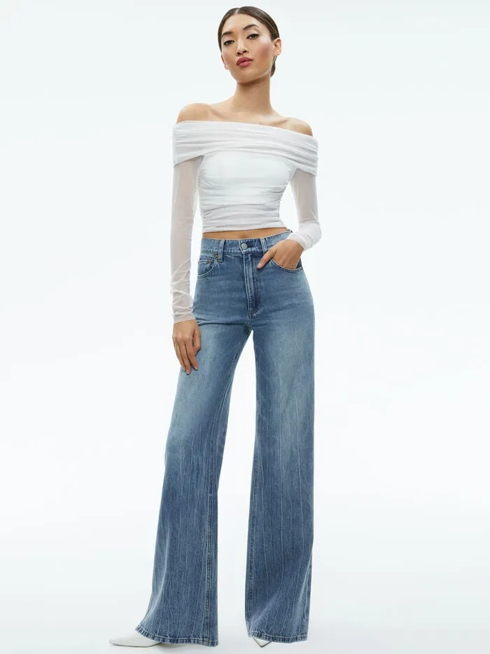 Alice Olivia TOPS WOMEN ISADOLA TOP Off White