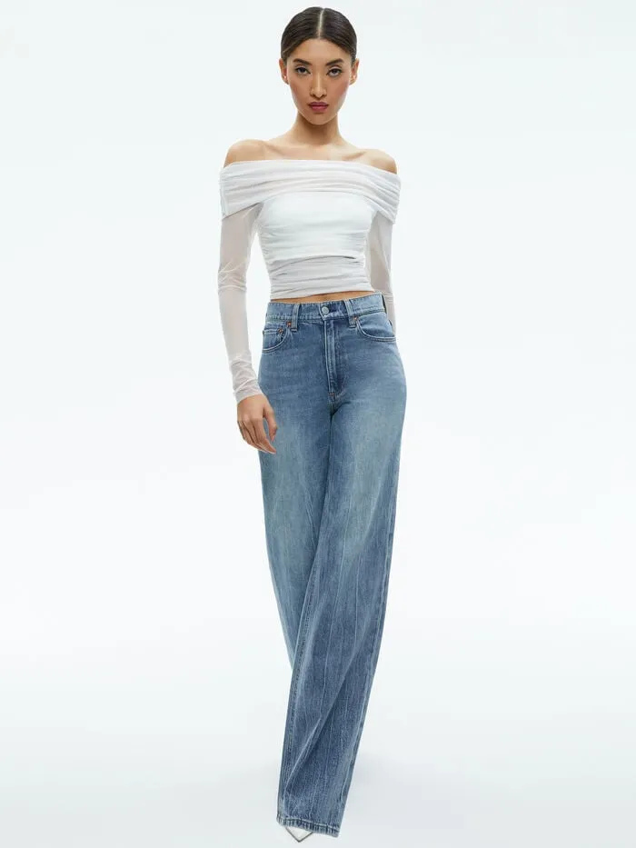 Alice Olivia TOPS WOMEN ISADOLA TOP Off White