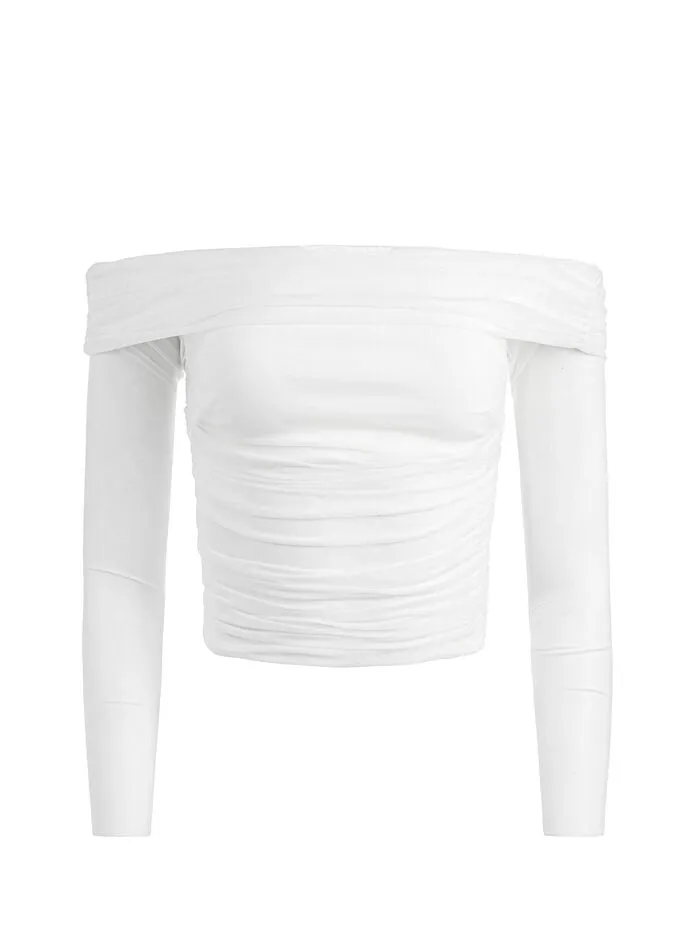 Alice Olivia TOPS WOMEN ISADOLA TOP Off White