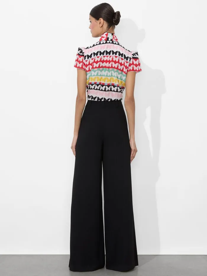 Alice Olivia TOPS WOMEN JEANNIE BUTTON DOWN Flutters