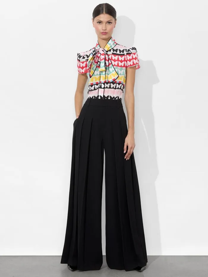 Alice Olivia TOPS WOMEN JEANNIE BUTTON DOWN Flutters