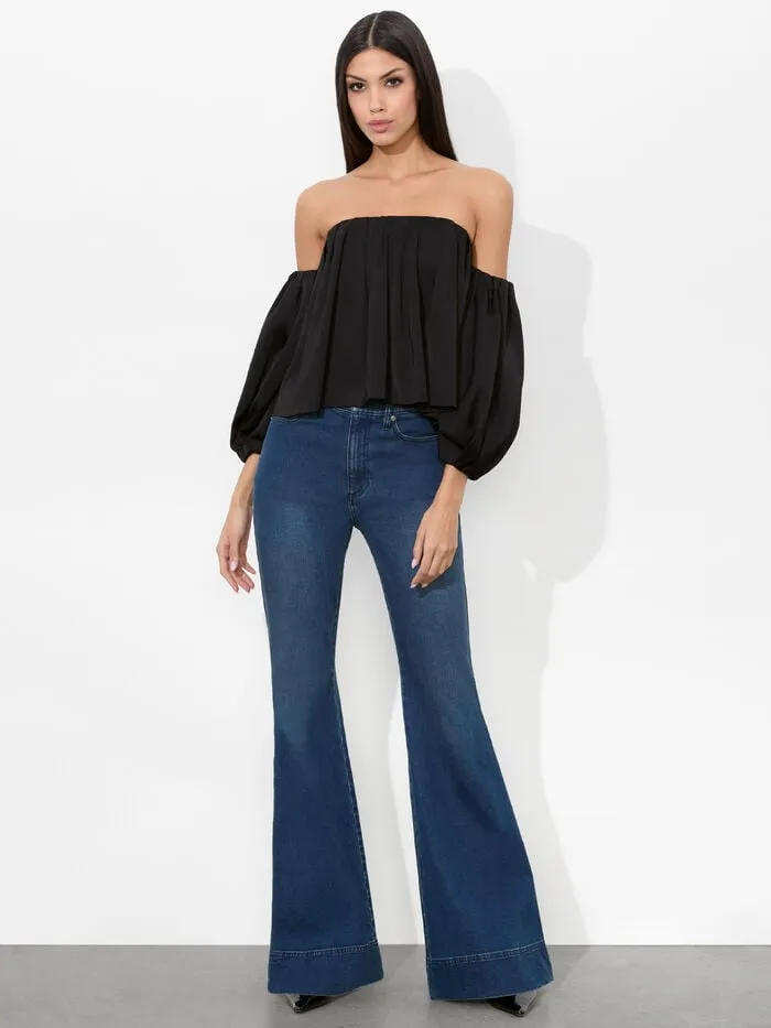 Alice Olivia TOPS WOMEN JUPITER TOP Black