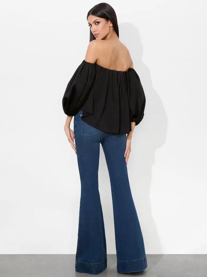 Alice Olivia TOPS WOMEN JUPITER TOP Black