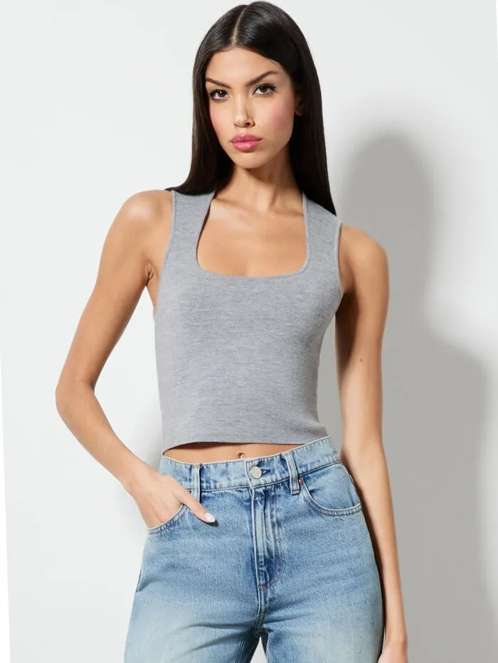 Alice Olivia TOPS WOMEN KERIA TANK Medium Heather Grey