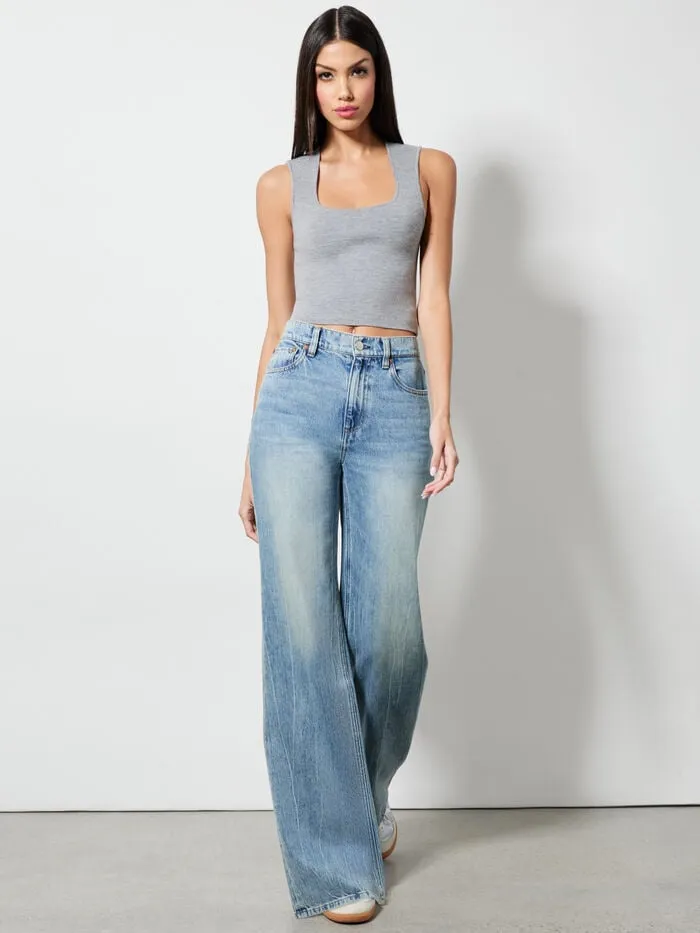 Alice Olivia TOPS WOMEN KERIA TANK Medium Heather Grey