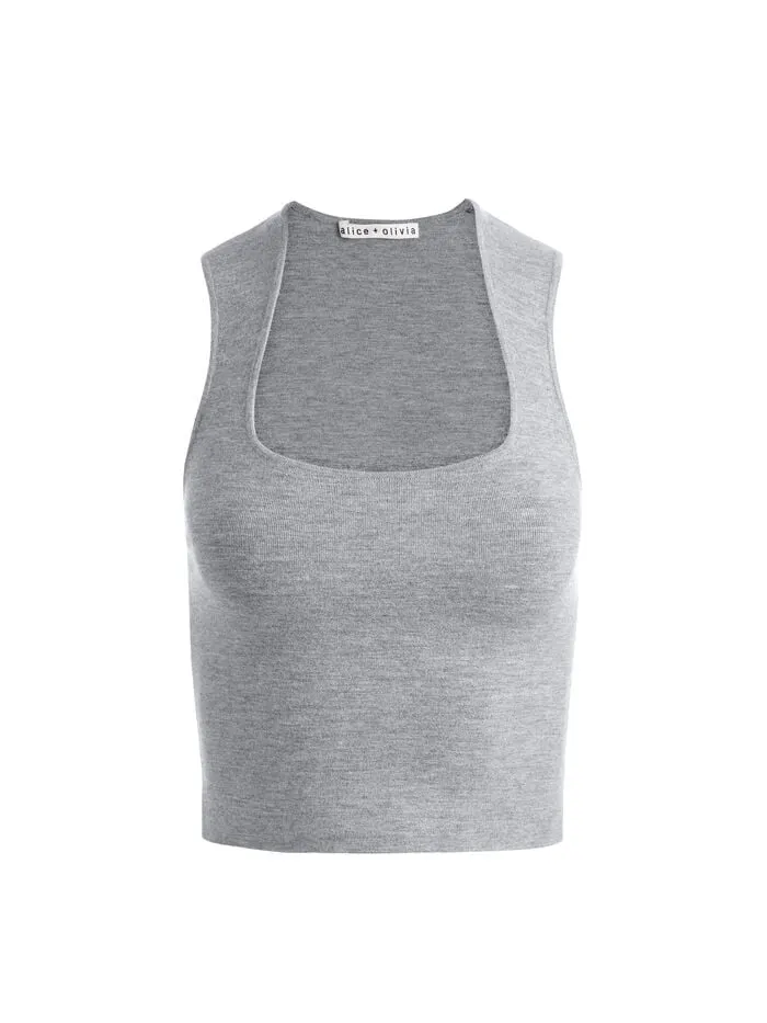 Alice Olivia TOPS WOMEN KERIA TANK Medium Heather Grey