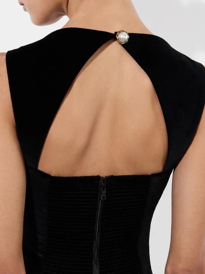 Alice Olivia TOPS WOMEN KERIA VELVET TANK Black