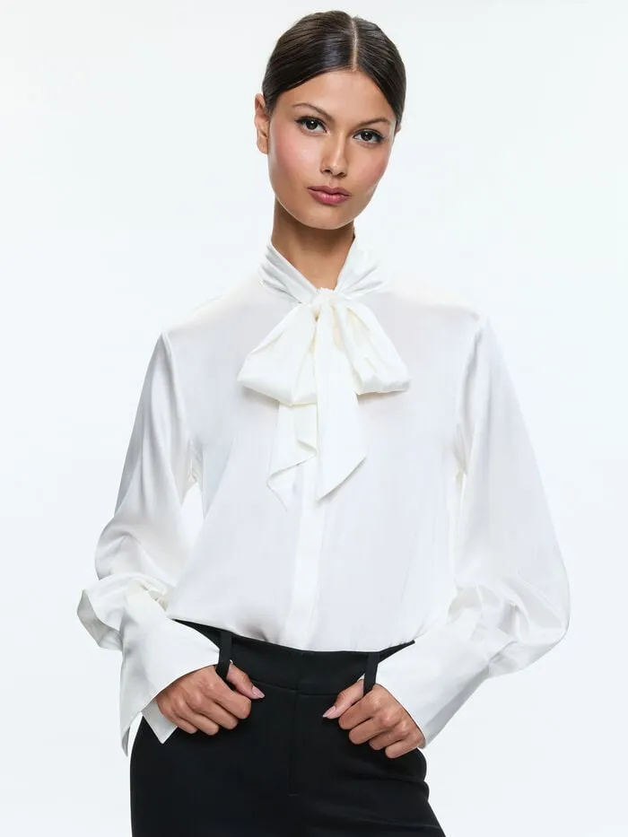 Alice Olivia TOPS WOMEN LLOYD BUTTON DOWN Off White