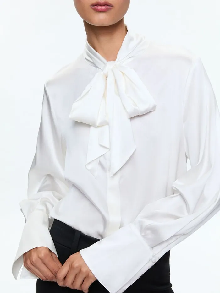 Alice Olivia TOPS WOMEN LLOYD BUTTON DOWN Off White