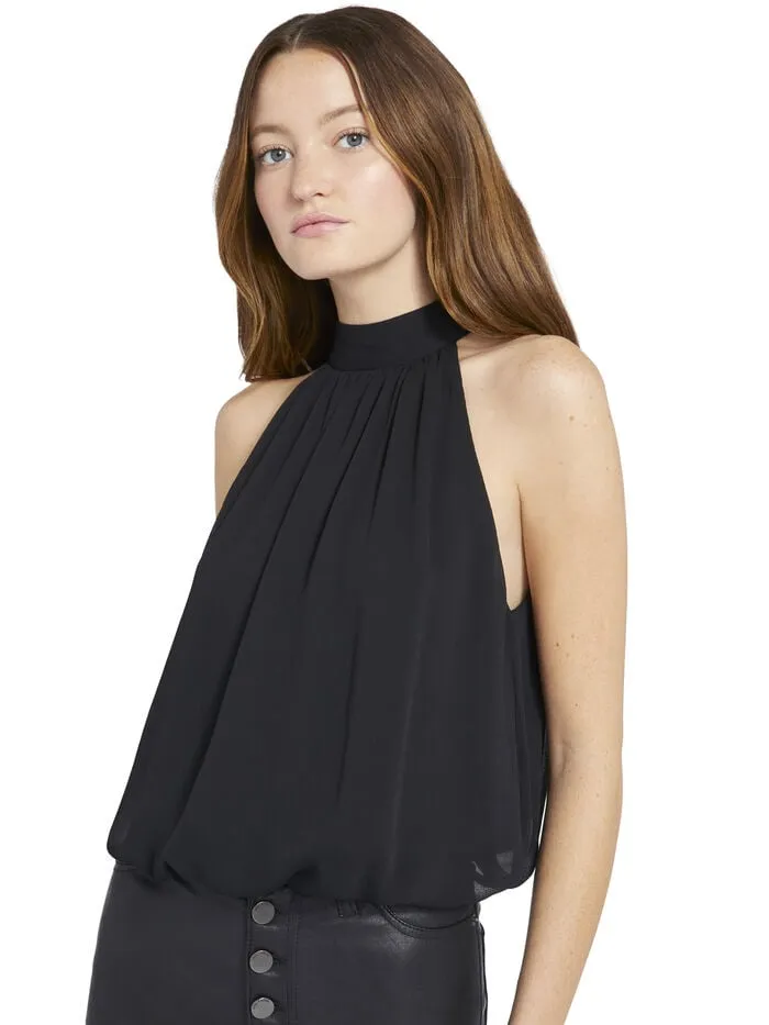Alice Olivia TOPS WOMEN MARIS HALTER TOP Black