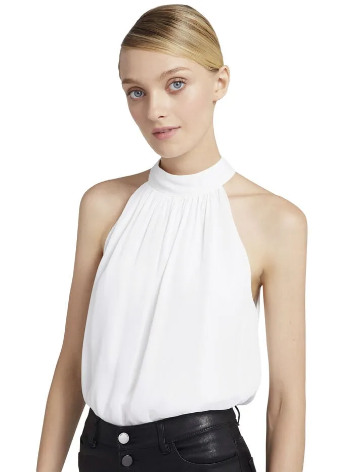 Alice Olivia TOPS WOMEN MARIS HALTER TOP White