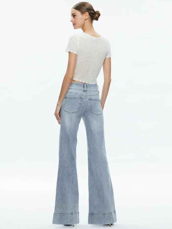 Alice Olivia TOPS WOMEN MARYAM PULLOVER Soft White