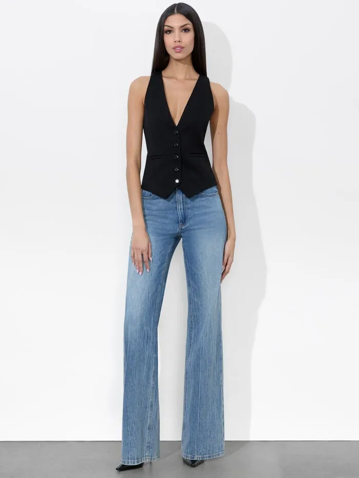 Alice Olivia TOPS WOMEN MAZIE VEST Black