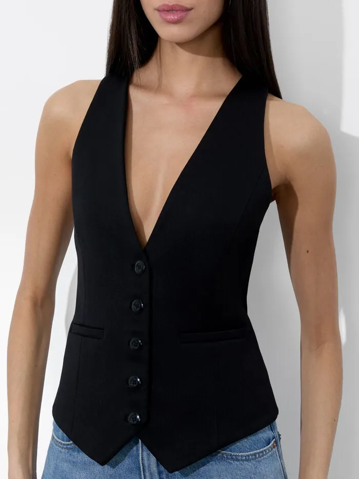 Alice Olivia TOPS WOMEN MAZIE VEST Black