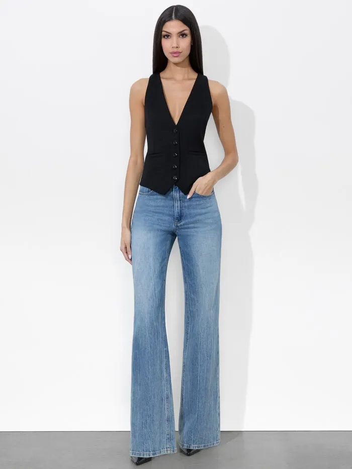 Alice Olivia TOPS WOMEN MAZIE VEST Black