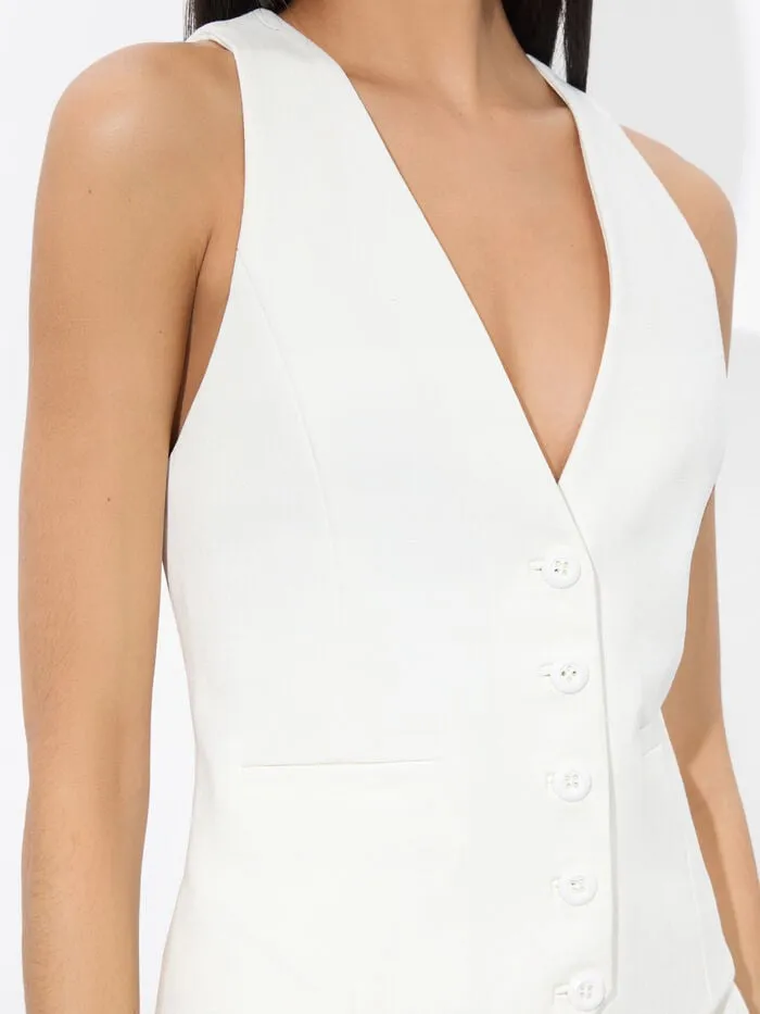 Alice Olivia TOPS WOMEN MAZIE VEST Off White