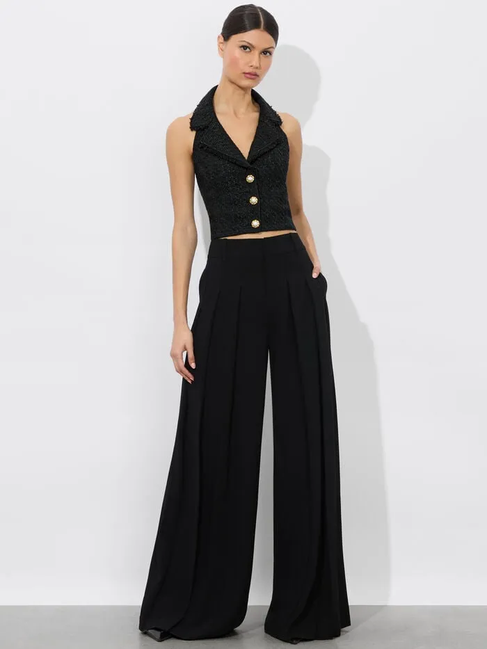 Alice Olivia TOPS WOMEN MERI HALTER VEST Black
