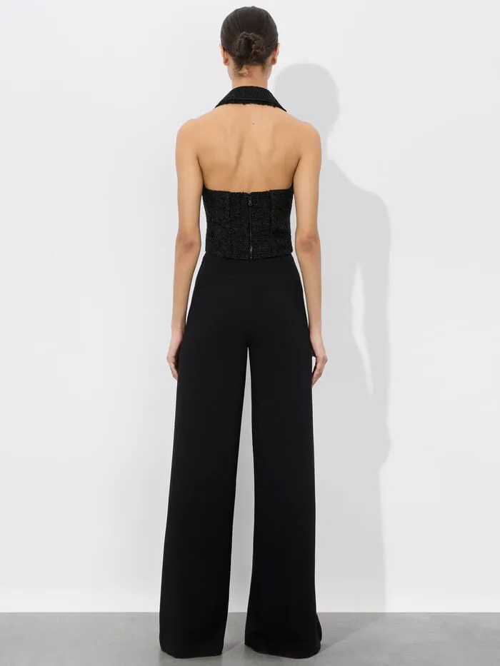 Alice Olivia TOPS WOMEN MERI HALTER VEST Black