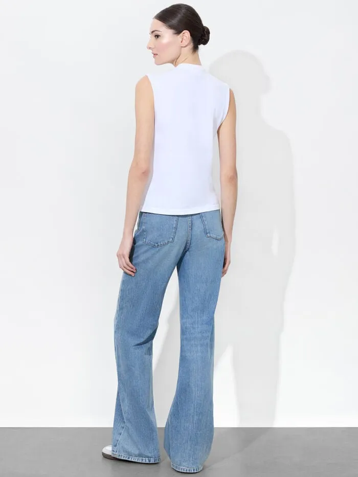 Alice Olivia TOPS WOMEN MICAH MUSCLE TANK Off Whiteandmulti