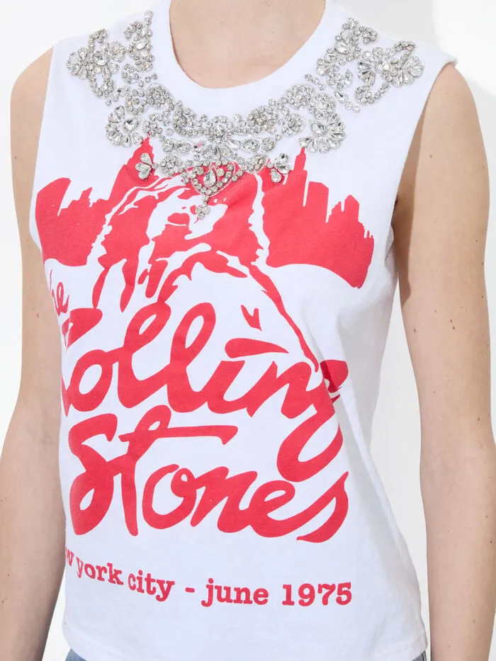 Alice Olivia TOPS WOMEN MICAH MUSCLE TANK Off Whiteandmulti
