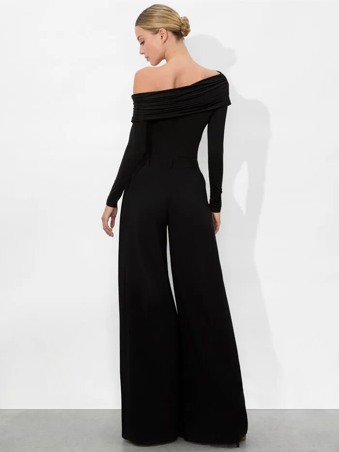 Alice Olivia TOPS WOMEN MOLLIE CONVERTIBLE BODYSUIT Black