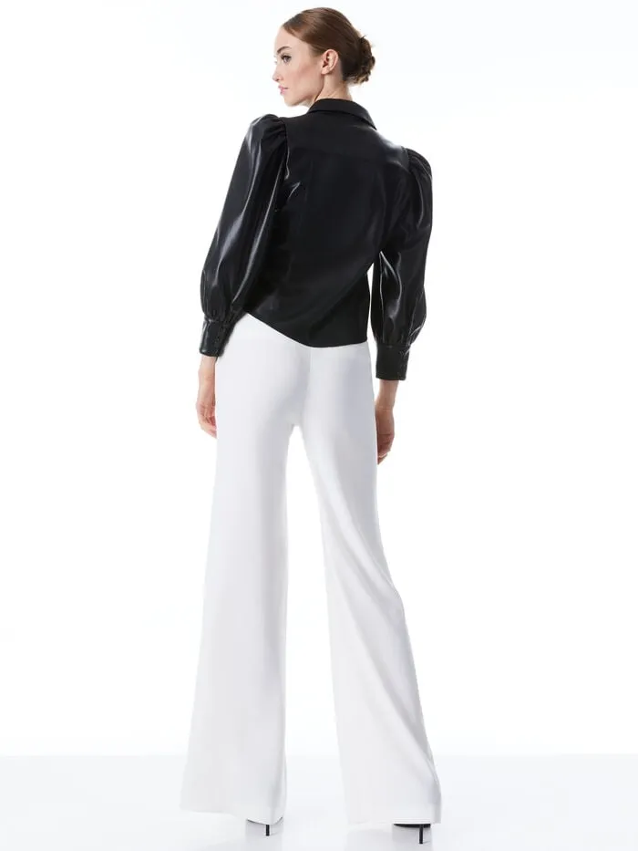 Alice Olivia TOPS WOMEN NADINE VEGAN TOP Black