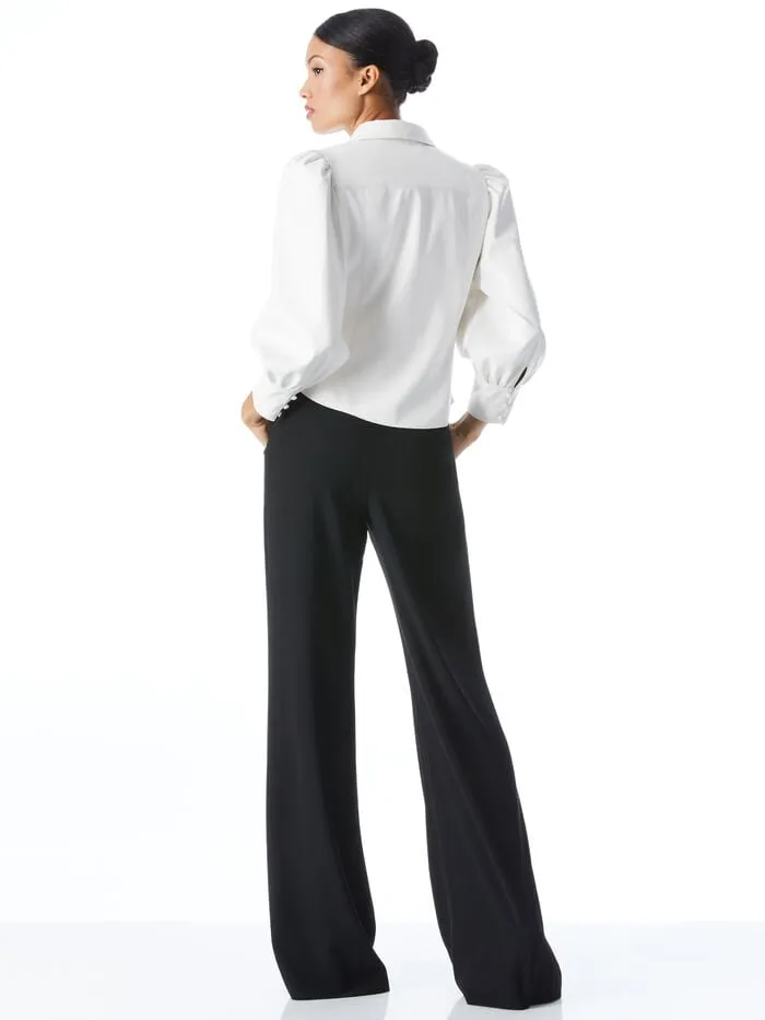 Alice Olivia TOPS WOMEN NADINE VEGAN TOP Off White