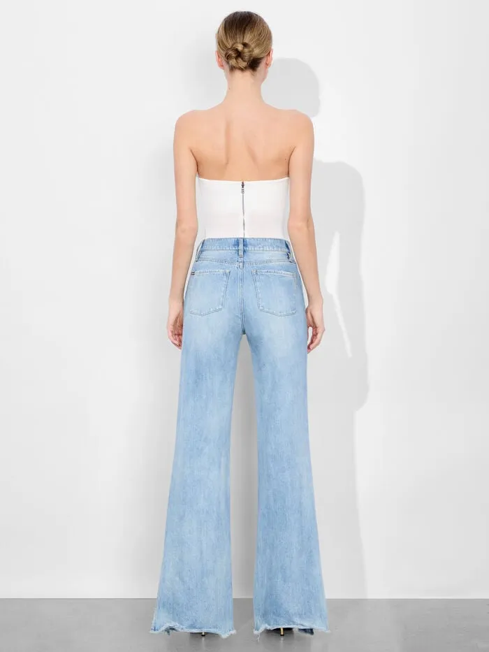Alice Olivia TOPS WOMEN NAOMI STRAPLESS BODYSUIT Off White