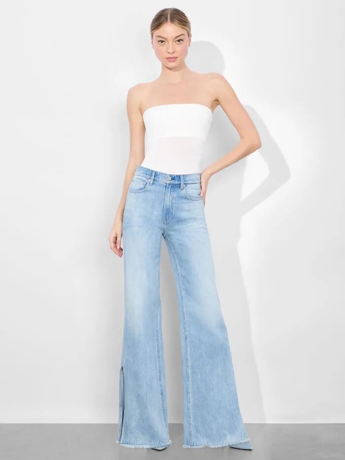 Alice Olivia TOPS WOMEN NAOMI STRAPLESS BODYSUIT Off White