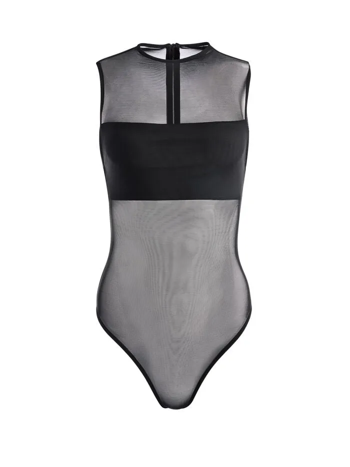 Alice Olivia TOPS WOMEN NICHOL BODYSUIT Black