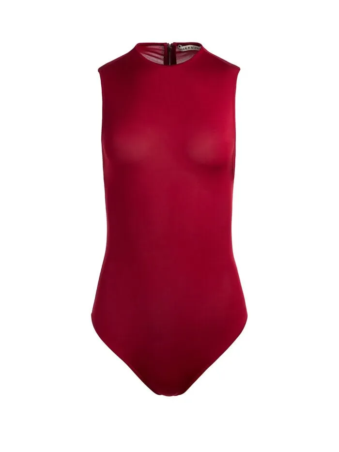 Alice Olivia TOPS WOMEN NICHOL BODYSUIT Garnet