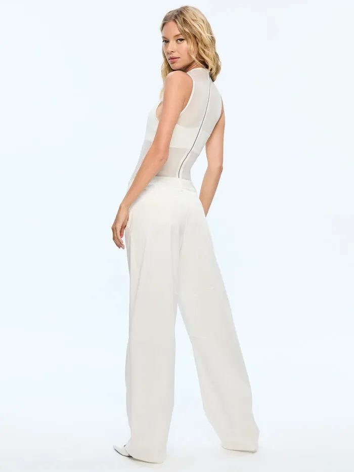 Alice Olivia TOPS WOMEN NICHOL BODYSUIT Off White