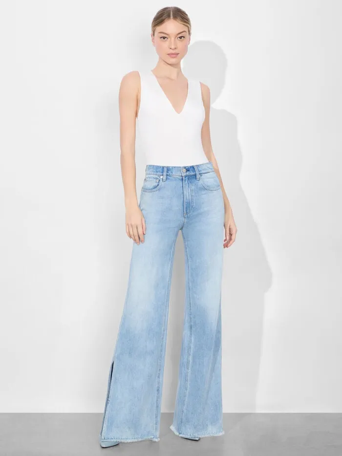 Alice Olivia TOPS WOMEN OLEA SCULPTING BODYSUIT Off White