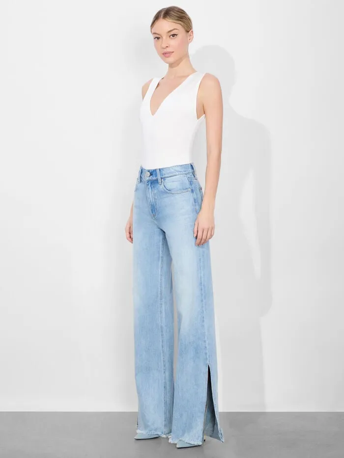 Alice Olivia TOPS WOMEN OLEA SCULPTING BODYSUIT Off White