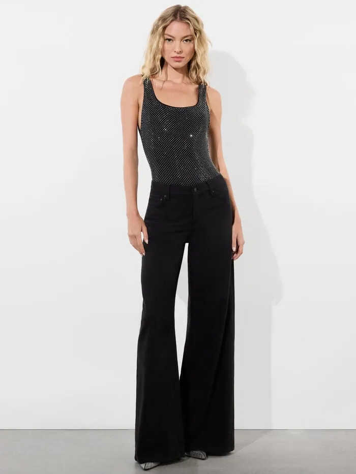 Alice Olivia TOPS WOMEN REMY BODYSUIT Blackandsilver