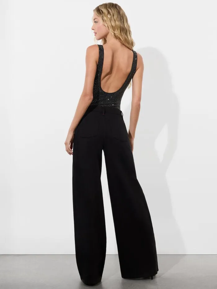 Alice Olivia TOPS WOMEN REMY BODYSUIT Blackandsilver