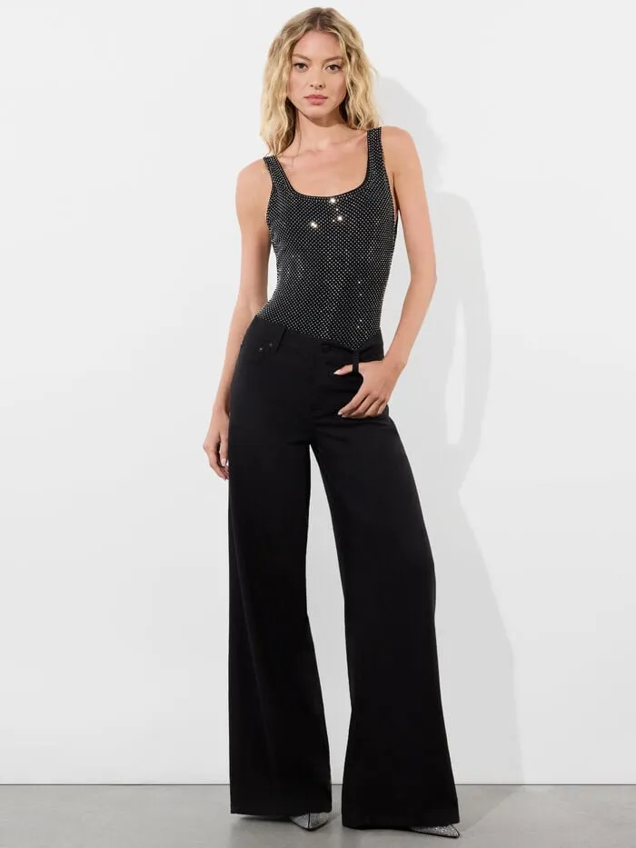 Alice Olivia TOPS WOMEN REMY BODYSUIT Blackandsilver