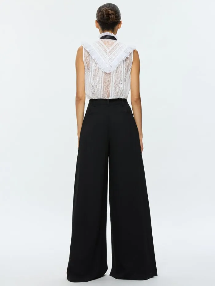 Alice Olivia TOPS WOMEN RHEBA LACE BLOUSE Off White