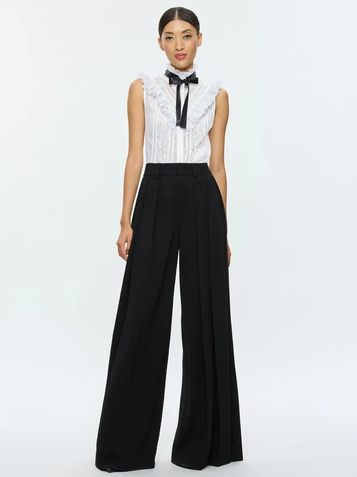 Alice Olivia TOPS WOMEN RHEBA LACE BLOUSE Off White