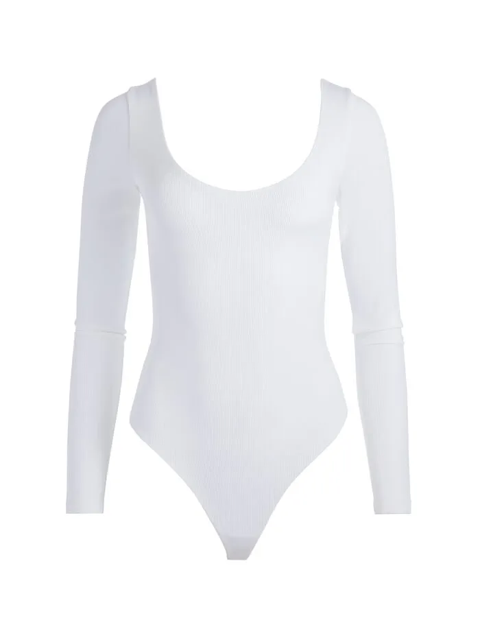 Alice Olivia TOPS WOMEN RHYS BALLET BODYSUIT Off White