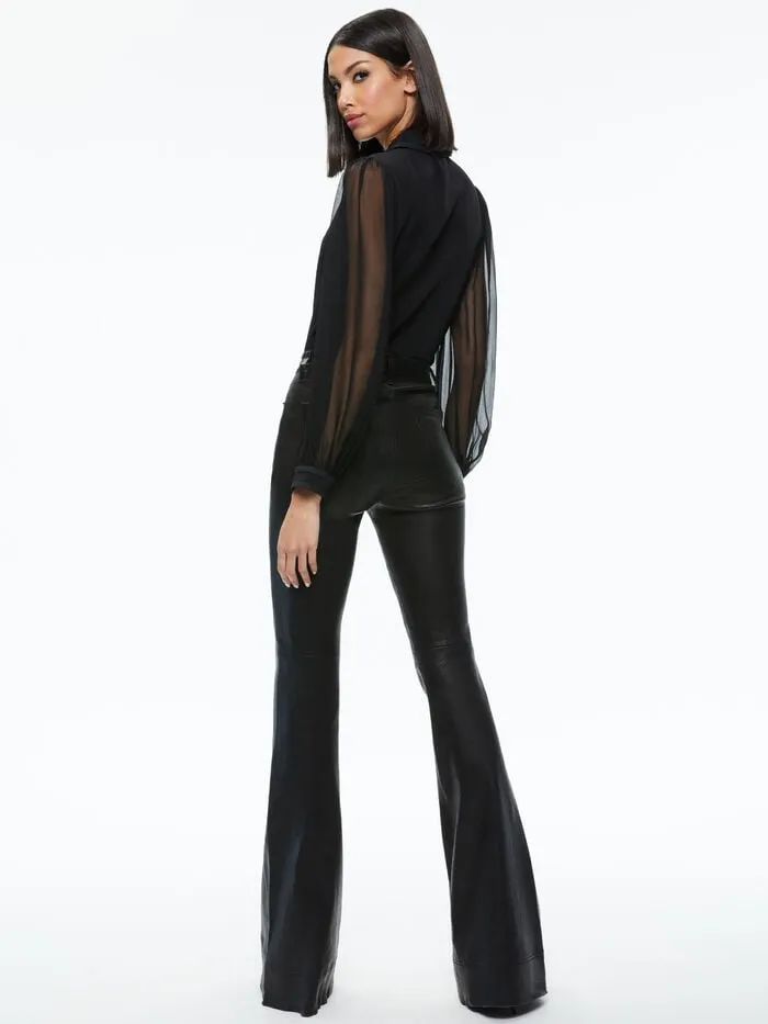 Alice Olivia TOPS WOMEN ROANNE BUTTON DOWN Black