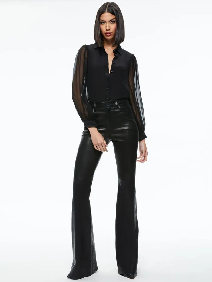 Alice Olivia TOPS WOMEN ROANNE BUTTON DOWN Black