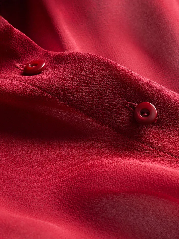 Alice Olivia TOPS WOMEN ROANNE BUTTON DOWN Garnet