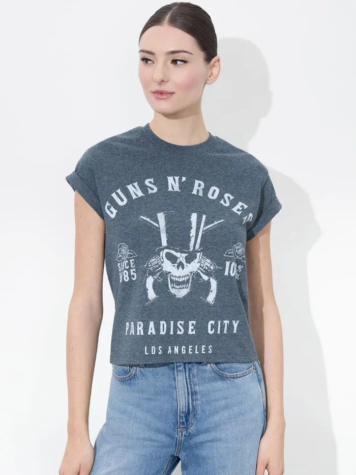 Alice Olivia TOPS WOMEN SHIRA TEE Charcoalandwhite